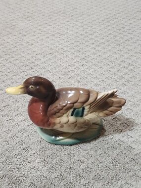 Vintage Royal Copley Anthony D. Priolo Mallard Duck Glazed Ceramic Figurine